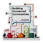 Click here for more information about SP-24-04 - "Building Connected Communities" Cut-Out Sticker (50 pack)